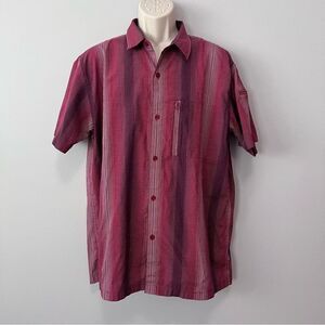 Mountain Dew Outdoor Red Plaid Button Down Shirt Size L